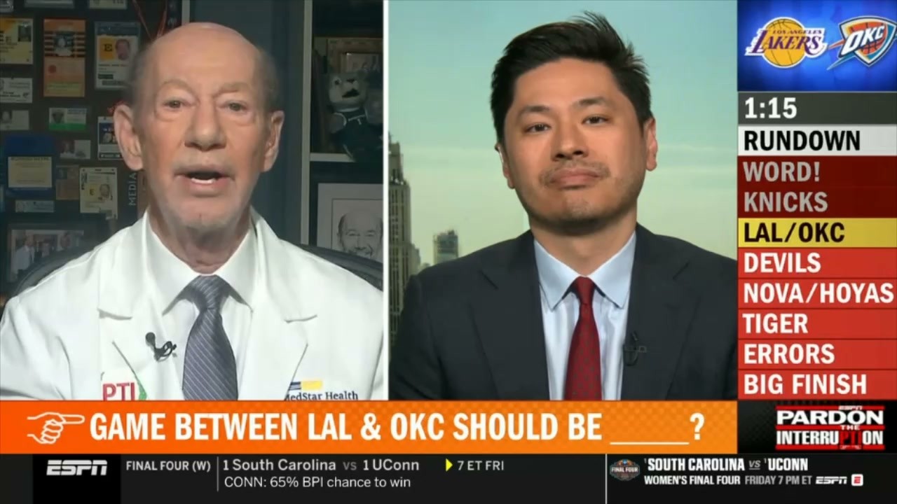Pardon The Interruption | Wilbon on Lakers vs. Thunder: MVP-defining game? - Spurs outlast Warriors?