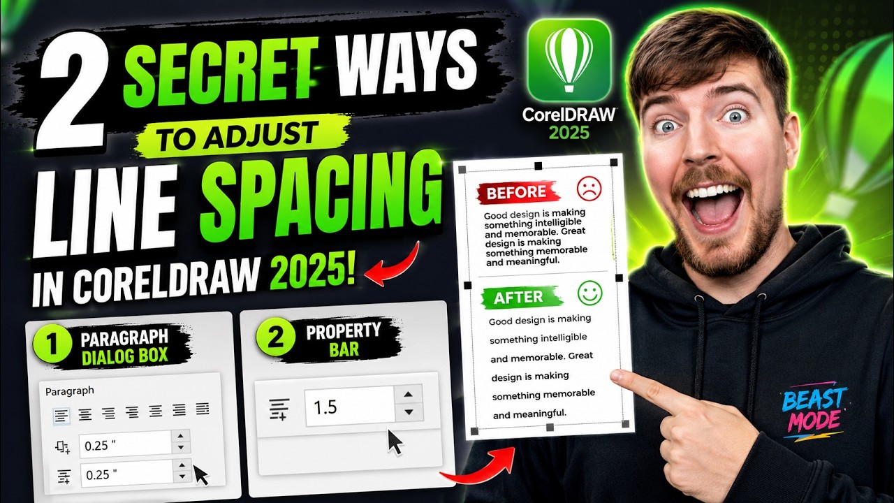 I Found 2 EASY Ways to Fix Line Spacing in CorelDRAW 2025!