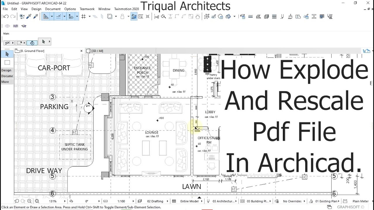 How Explode And Rescale and Resize Pdf File In Archicad