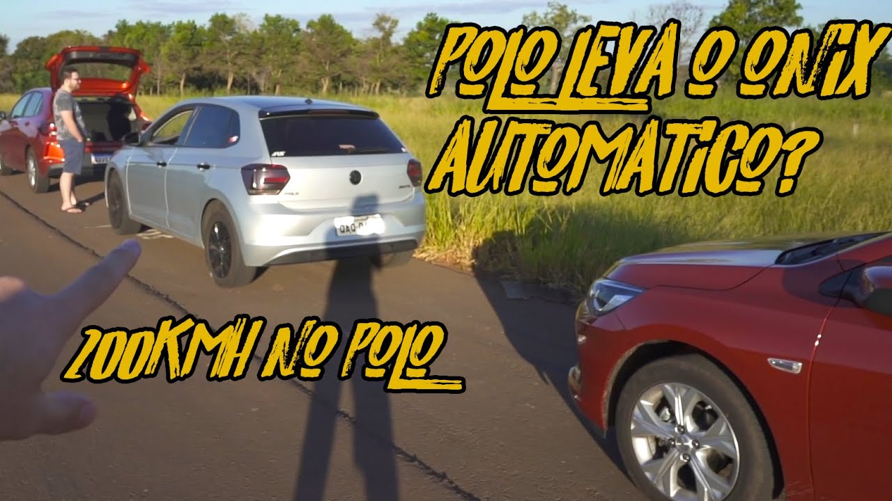 POLO TSI VS ONIX TURBO AUTOMATICO! ACELERANDO ATÉ 200KM/H