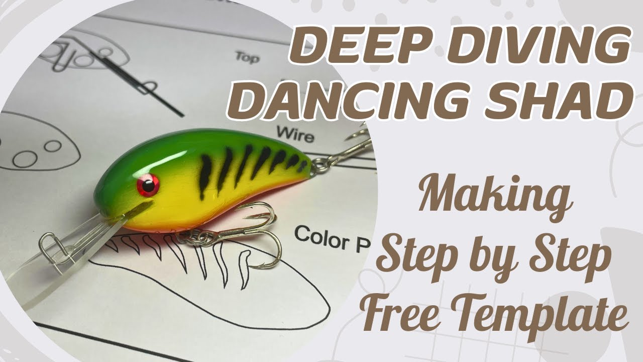 Lure Making | Deep Diving Dancing Shad Crankbait, Step by Step with Free Template
