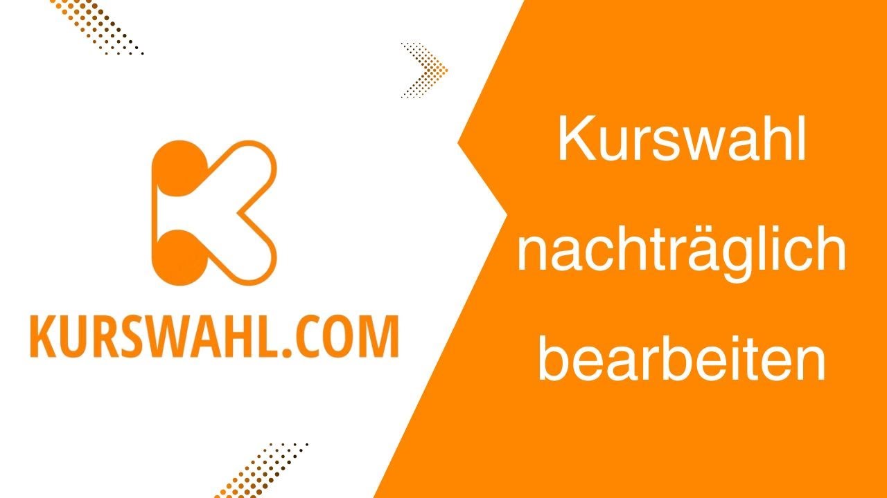 Kurswahl nachtr&auml;glich bearbeiten