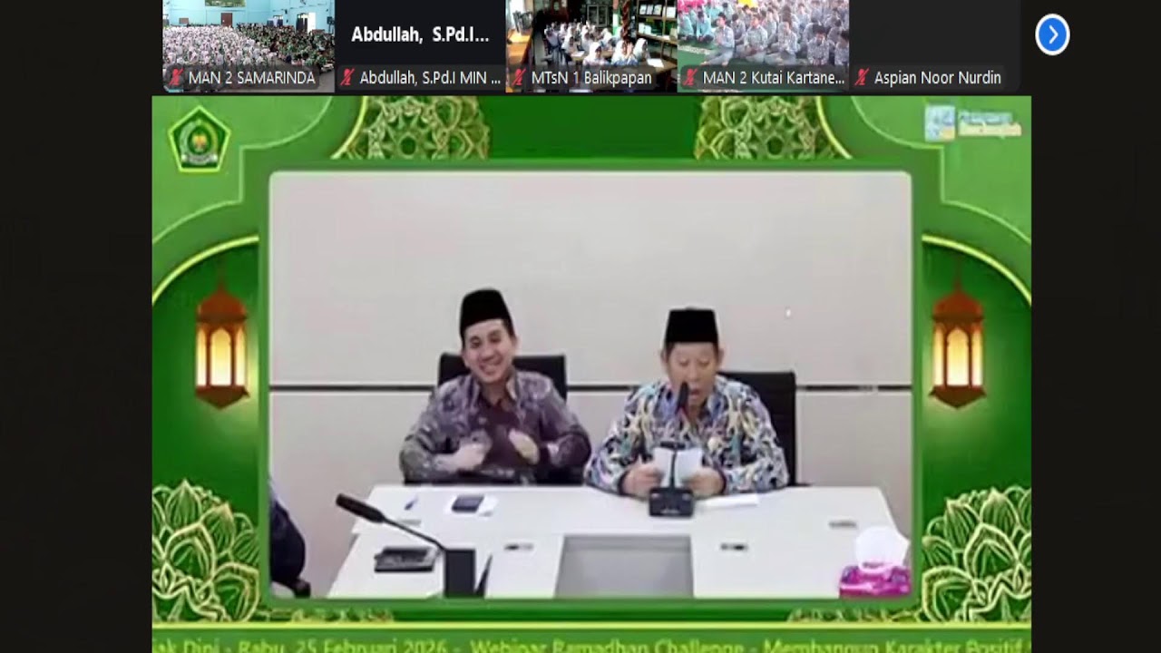 🔴 LIVE || MAN 2 Samarinda Mengikuti Webinar Ramadhan oleh Penmad Kanwil Kaltim