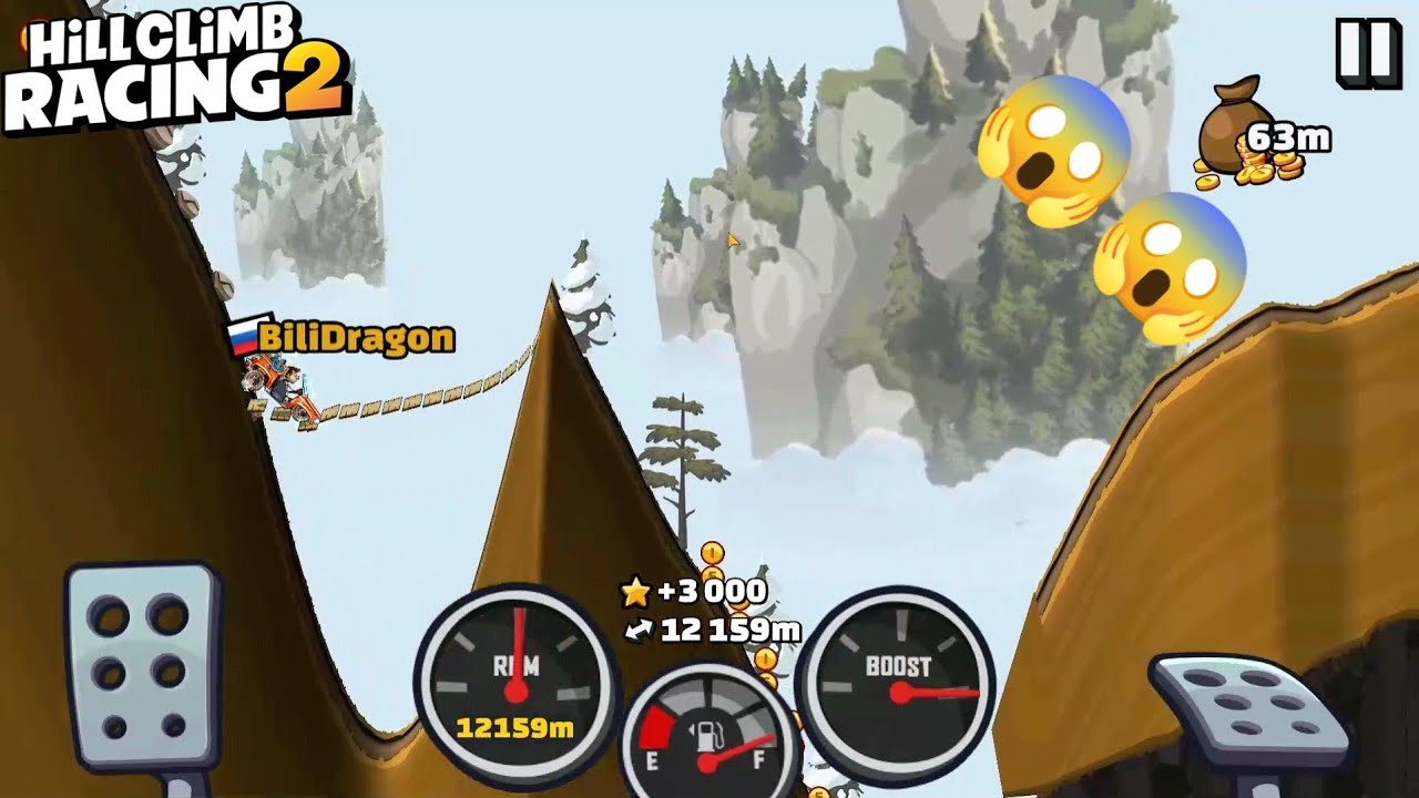 If the mountain descends infinitely!😱😱Hill Climb Racing 2