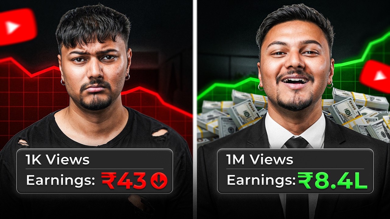 How Much Money YouTube Pays? | 1K vs 1M Views (Real Proof!)