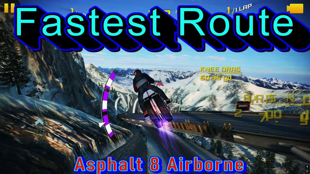 Asphalt 8: Dodge Tomahawk Alps Fastest Route (Tips for Noobs)
