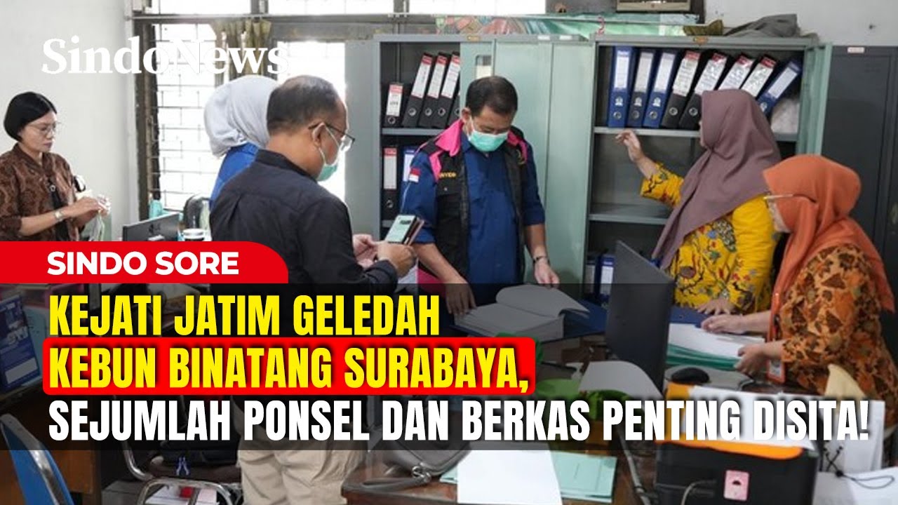 Kejati Jatim Geledah Kebun Binatang Surabaya, Sejumlah Ponsel dan Berkas Penting Disita! |Sindo Sore