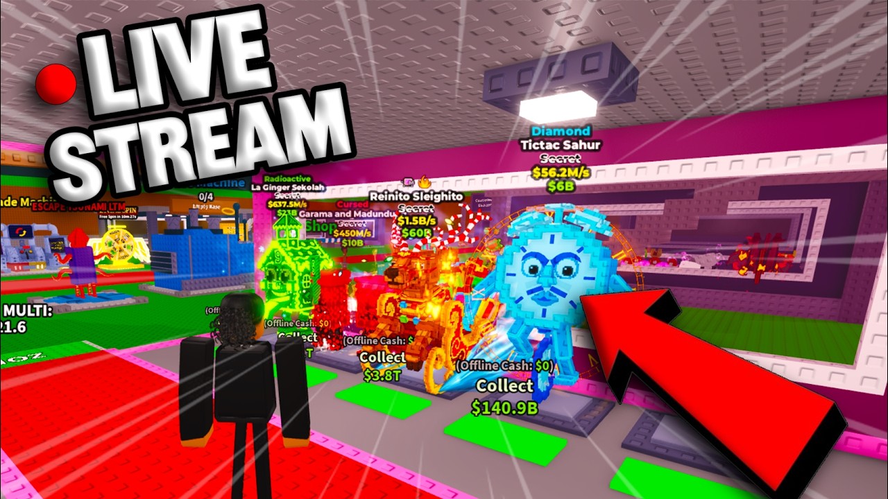 🔴 STEAL A BRAINROT SERVER HOPPING (LIVE STREAM)