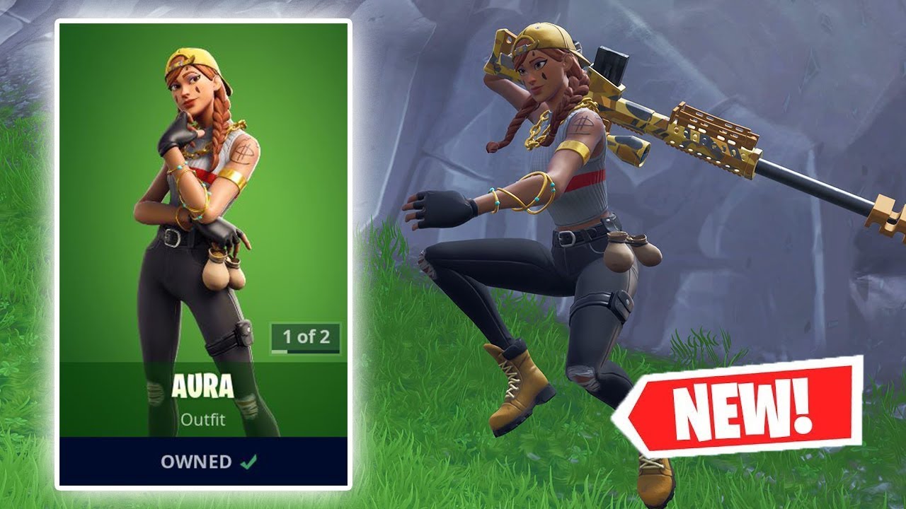 NEW AURA SKIN Gameplay in fortnite!