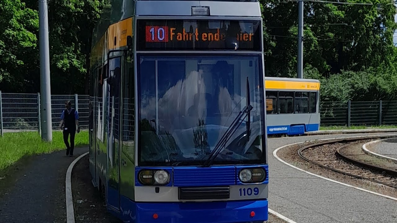 Eine Straßenbahnfahrt Spezial mit der Linie 10 nach Messegelände bis Lößnig bis Messegelände