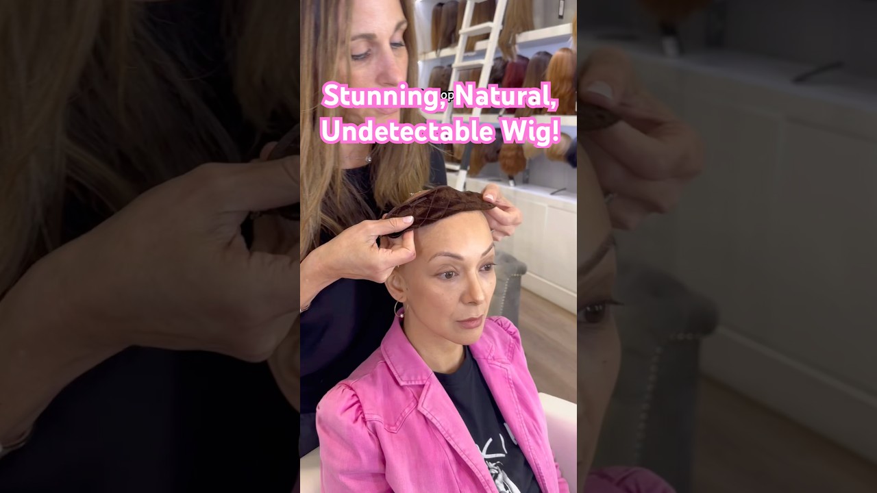 This wig was meant for her! #hairloss #gluelesswig #gluelesswiginstall #wigtutorial #wigs #glueless