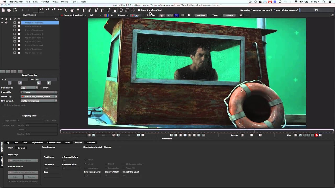 Mocha Pro tutorial: Removing Tracking Markers