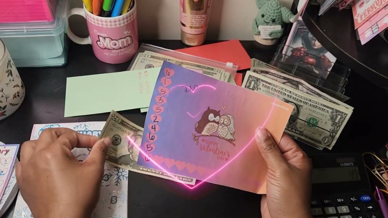 Monthly Challenge Sunday!! How much are we saving today? ##monthlychallenge #cashstuffing #collab