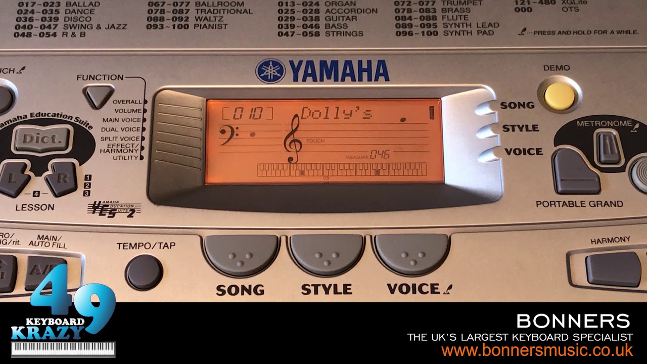 Yamaha PSR-275 Keyboard - 100 Demonstration Songs Part 1/2