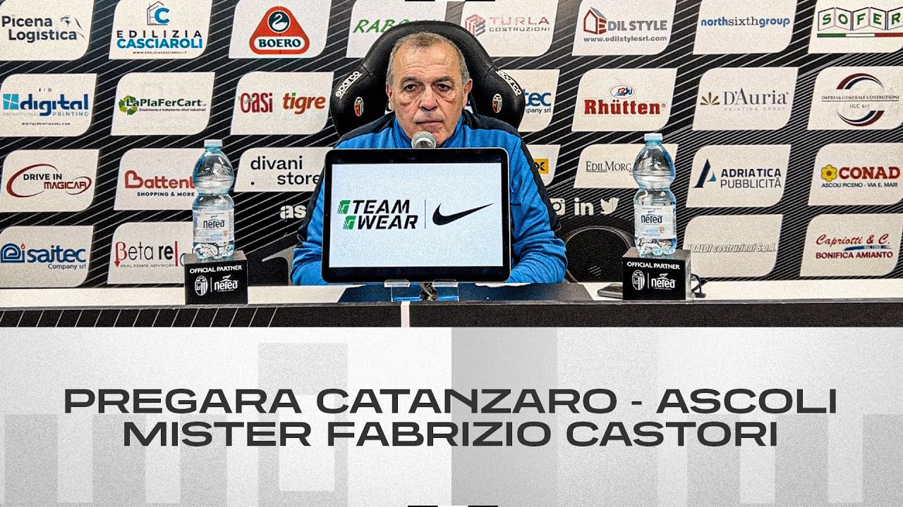 Mister Fabrizio Castori | Pregara Catanzaro-Ascoli | Ascoli Calcio