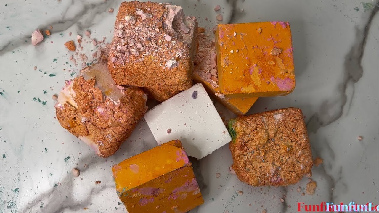 Pasted Peachy Orange Crushing ASMR + Powder Play