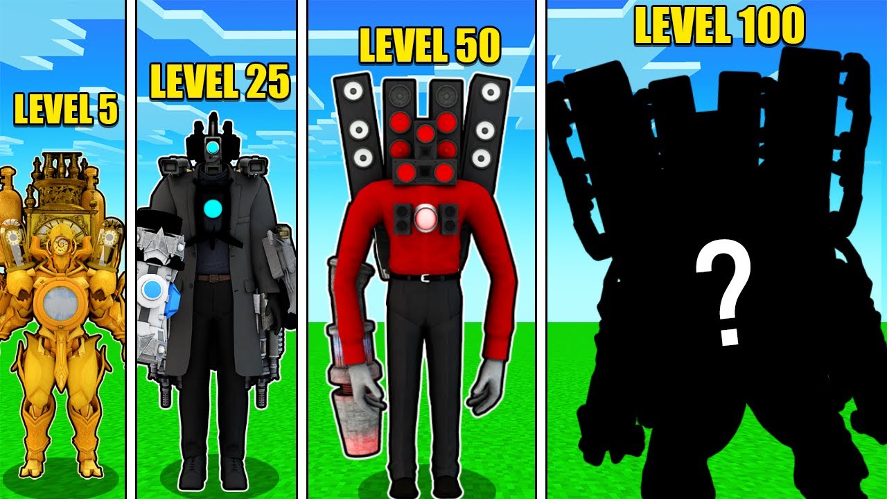 TITAN SPEAKER AİLESİ SEVİYELERİ 😱 - Minecraft