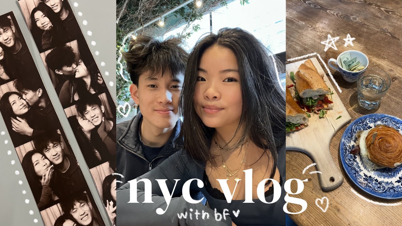 nyc vlog🤍best photobooths, cafes & matchaaa