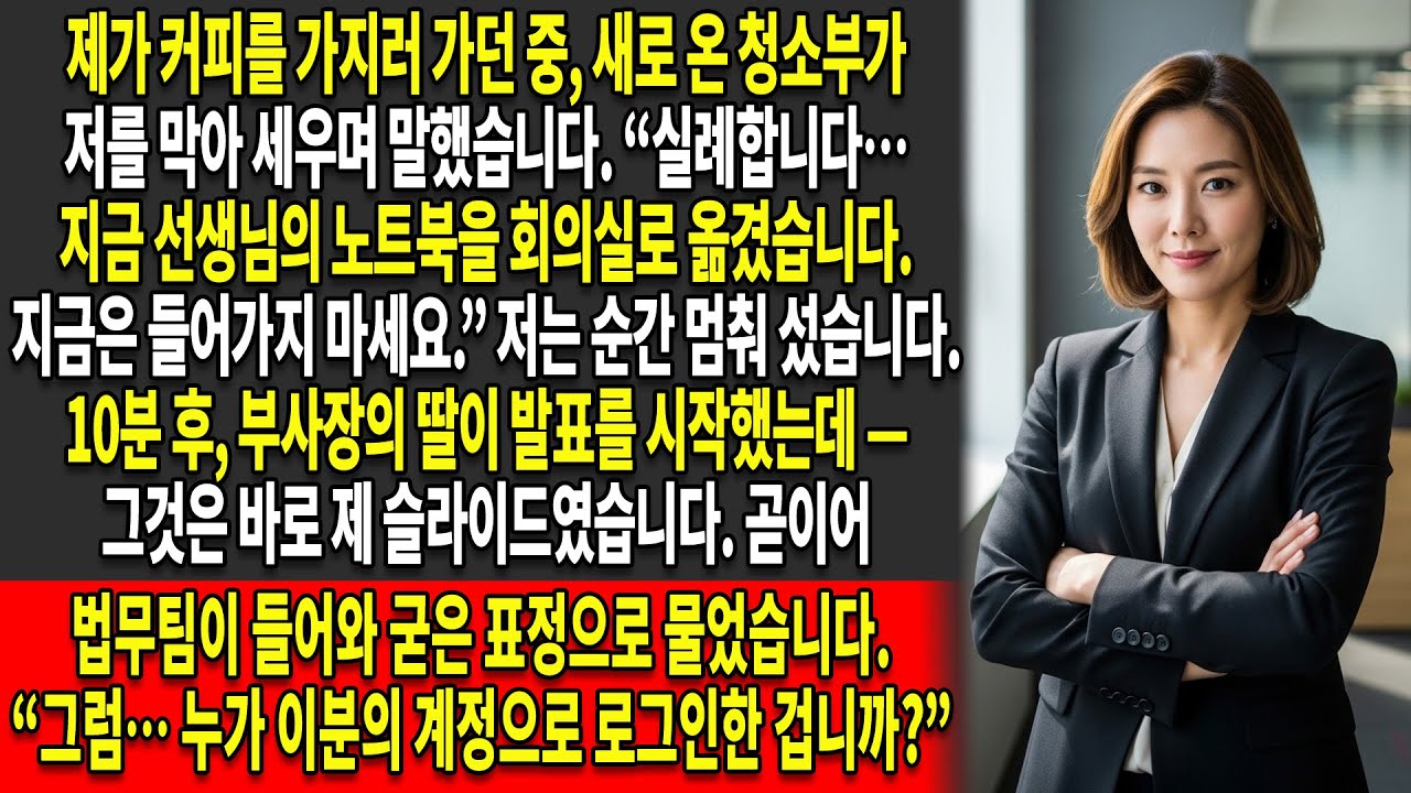 🧹청소부 아줌마의 한 수가 ⚡부회장 딸이 내 공을 가로챘다는 사실을 폭로했다