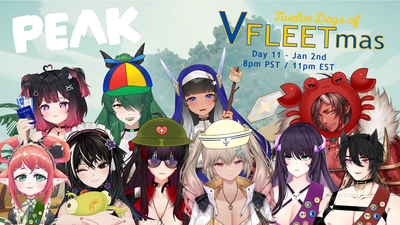💙👻Vfleetmas👻💙PeakW/Vfleettalent, Lilsunnii, Otakemarububs, Lethia_live, LanPhilia, ValianXan【VFleet】