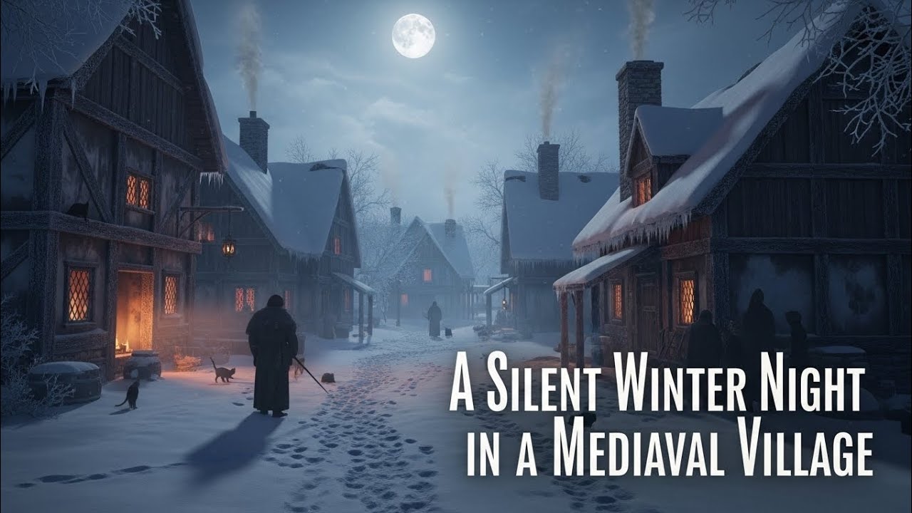 A Silent Winter Night in a Medieval Village | Immersive Medieval Documentary for Sleep
