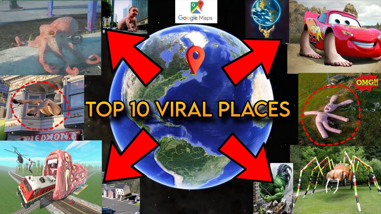 I FOUND TOP 10 UNIQUE AND VIRAL PLACES 🤯 ON GOOGLE MAPS AND GOOGLE EARTH#earth#maps#growthlocation17