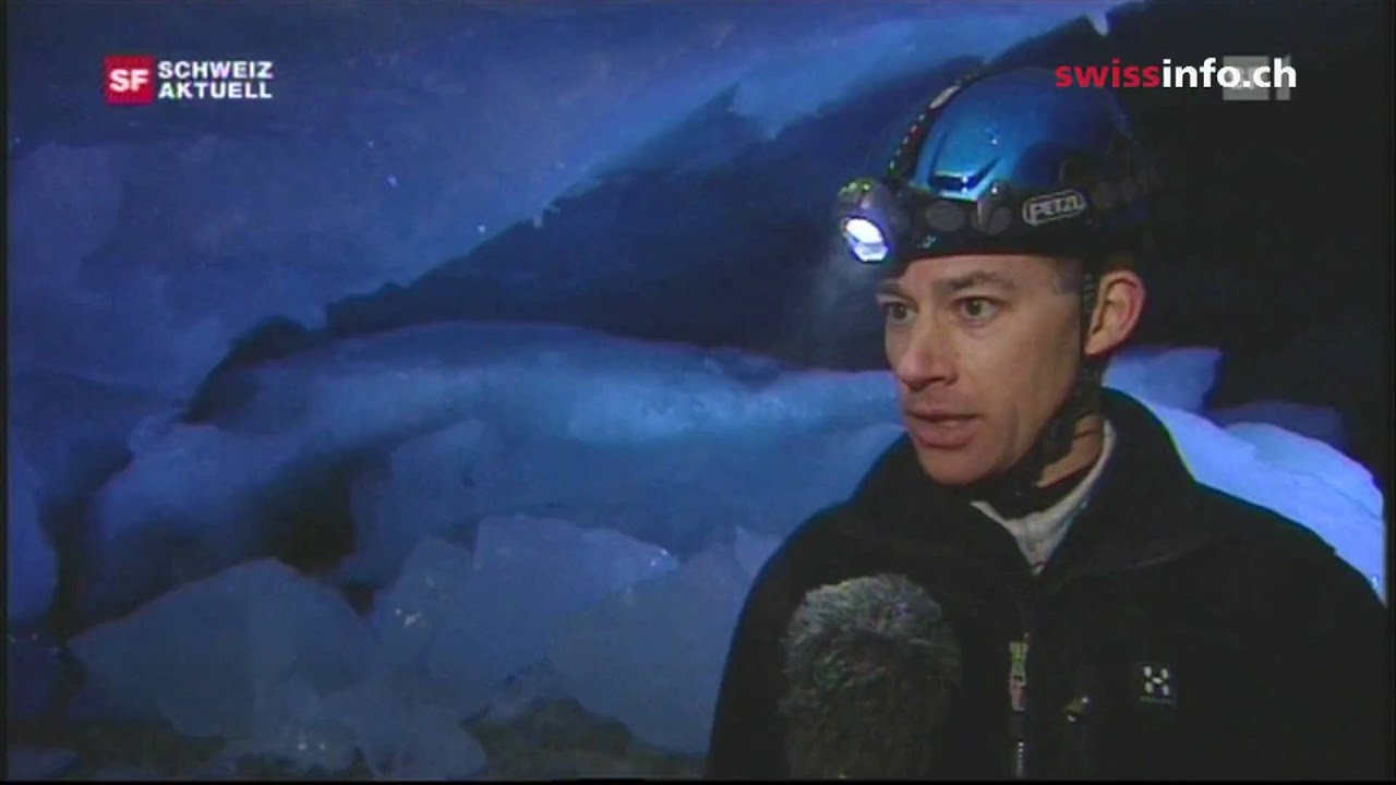 Looking inside a melting glacier.