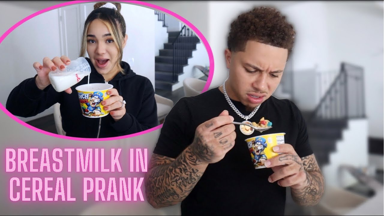 Breastmilk In Cereal Prank On Husband! * HILARIOUS! *
