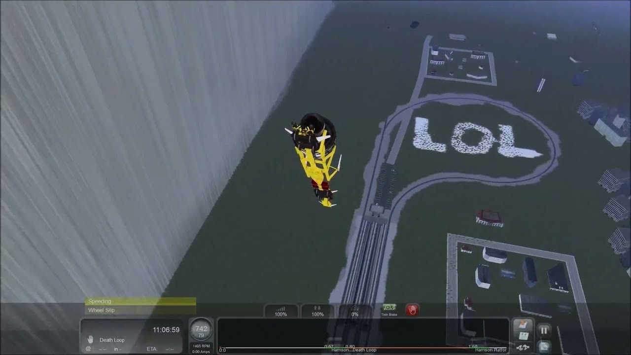 Jet Engine + Train + Giant Cliff = Fun