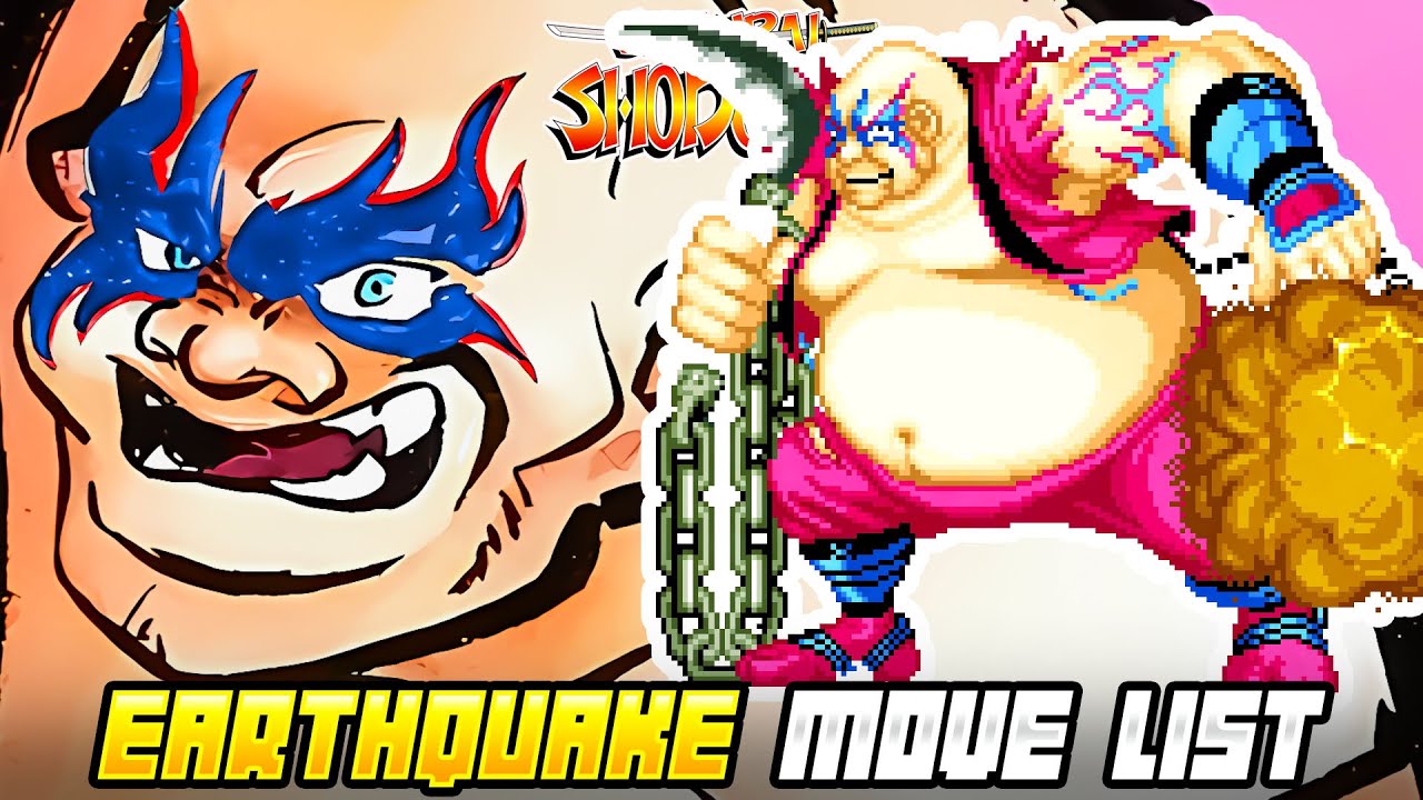 EARTHQUAKE MOVE LIST - Samurai Shodown 1 (SAMSHO) (1993)