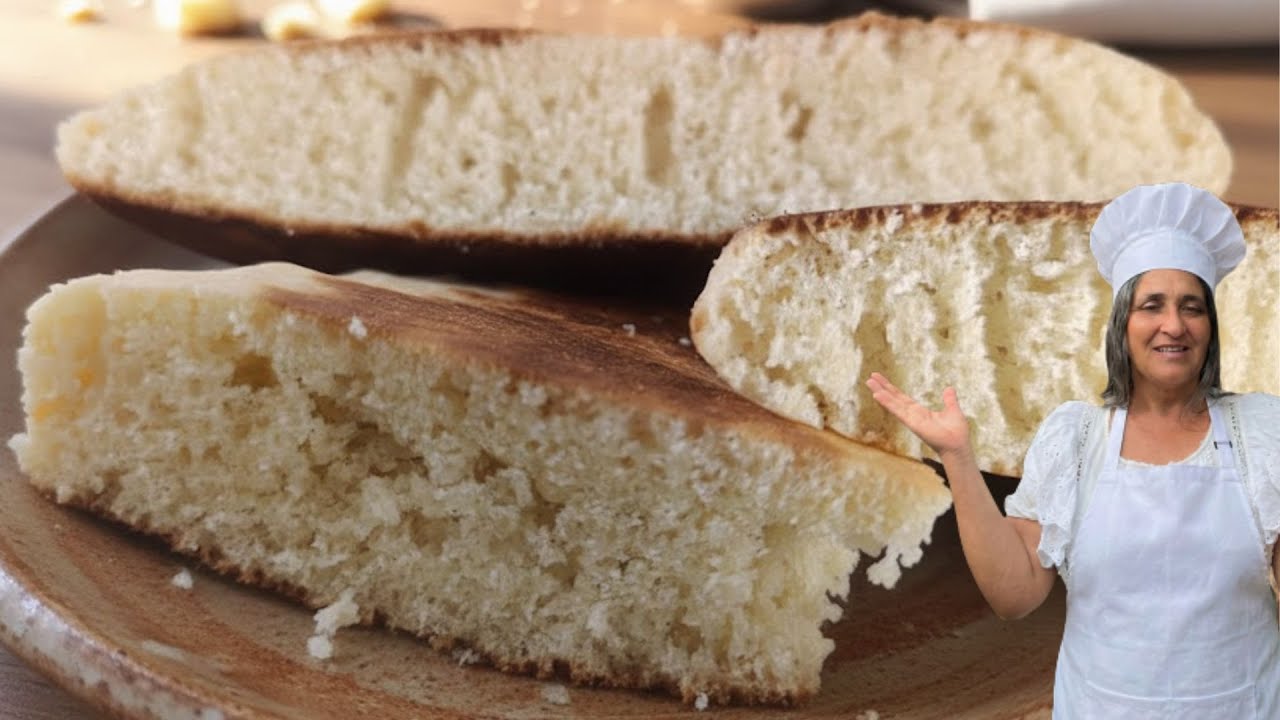 PÃO DE MAIZENA NA FRIGIDEIRA PRONTO EM 9 MINUTOS FOFINHO E MACIO 😛✨