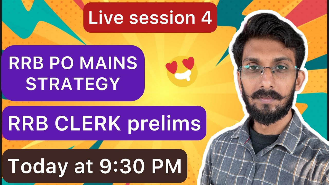 RRB PO mains preparation strategy | RRb clerk prelims | My experience | Live session 4 |
