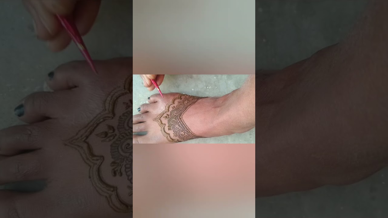 Pair mein kaise lagaen mehandi design simple