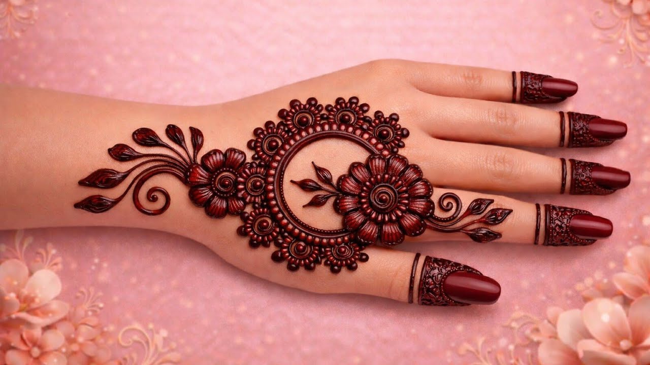  unique style bridal mehndi design for back hand | new easy mehndi design 2026 | mehndi designs