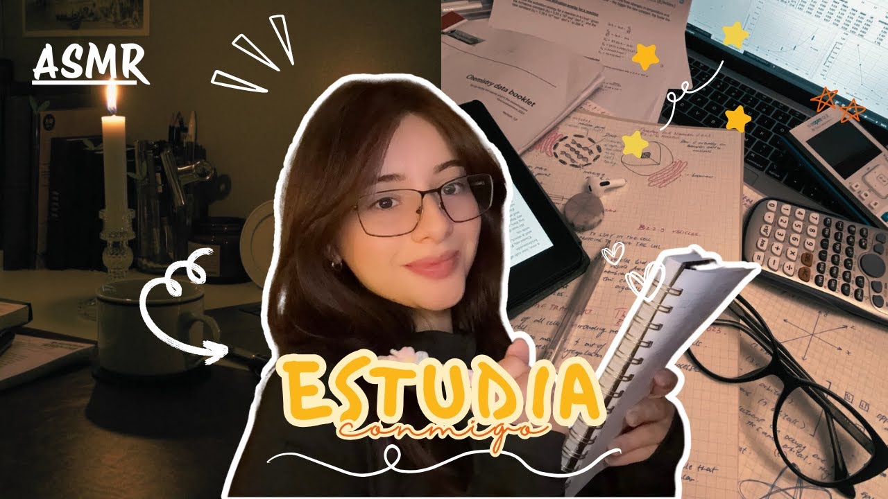 ASMR en Español | Roleplay estudia conmigo para el proyecto final 📚🖊️ (whispering, teclado, hojas)