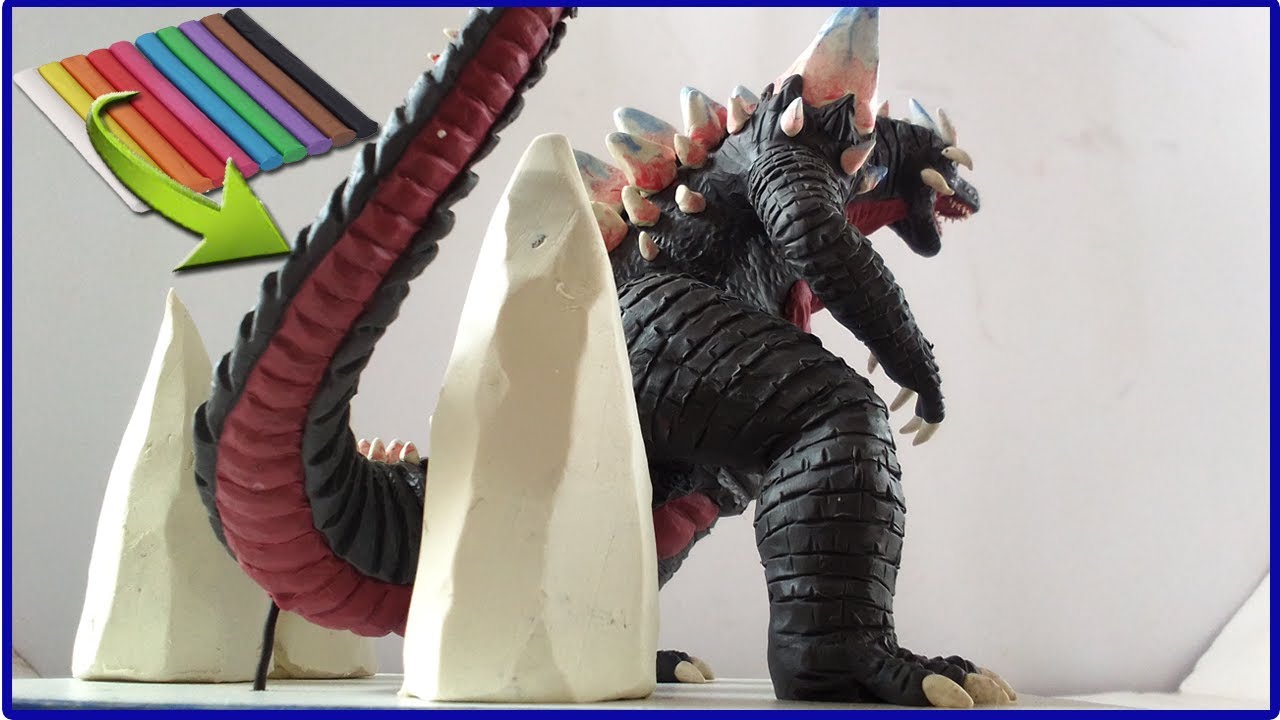 SPACEGODZILLA with Clay/Plastilina.