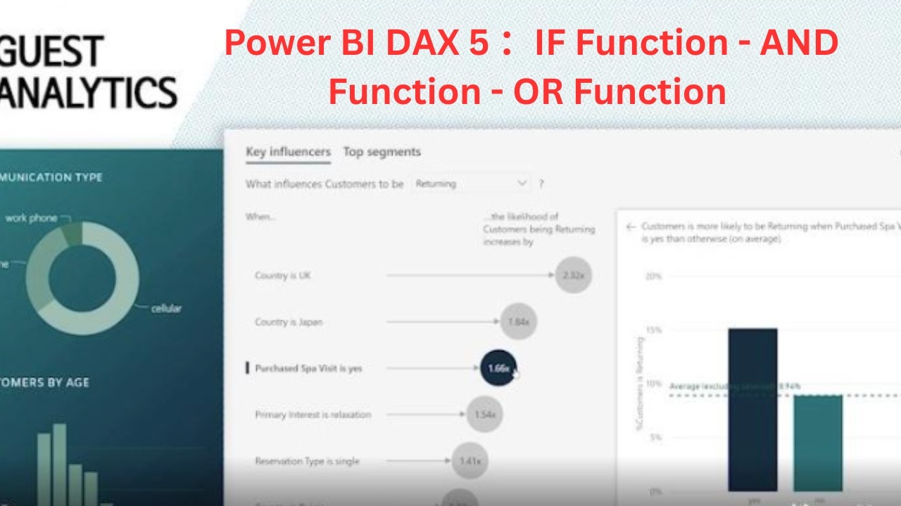 Power BI DAX 5 :  IF Function - AND Function -  OR Function