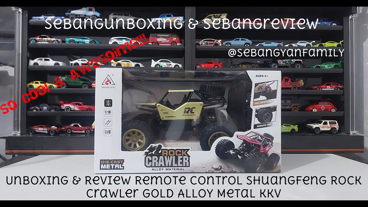 Unboxing & Review Remote Control Shuangfeng Rock Crawler Gold Alloy Metal KKV