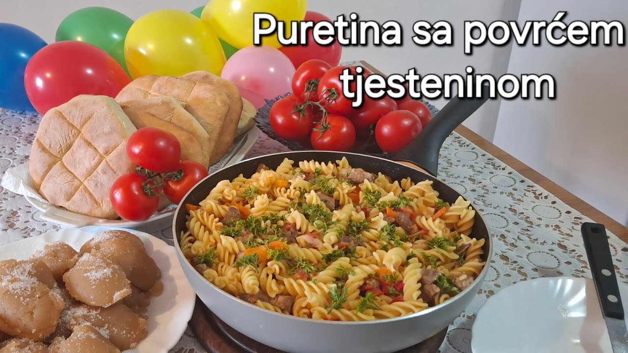 Puretina sa povrćem i tjesteninom, Zahvala,Ramazan #food #kuhinja #meso