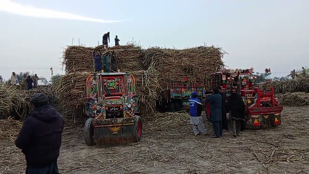 Big tractor joundeer 1080 trali lode sugarcane 