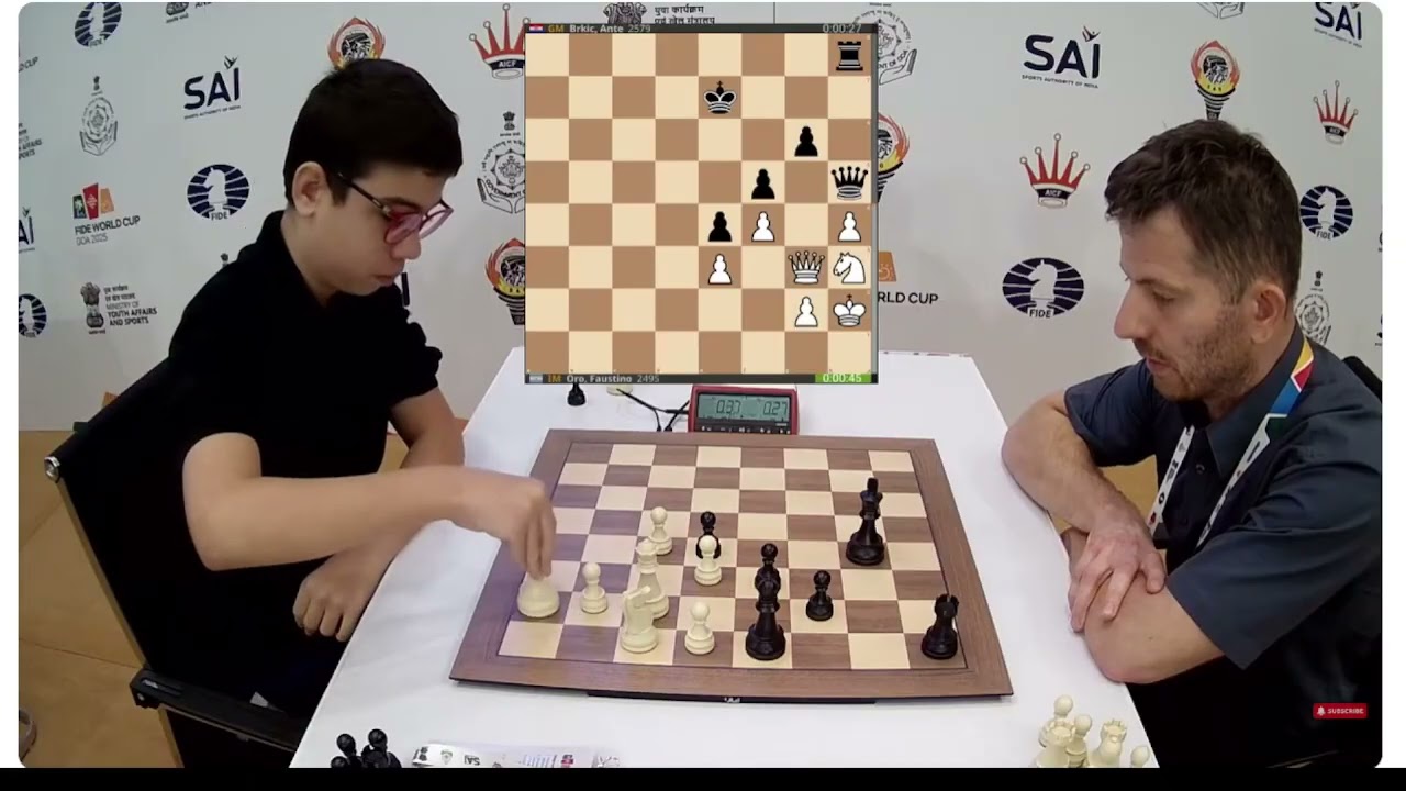 🇭🇷 Ante Brkic – Faustino Oro 🇦🇷 /  FIDE World Cup 2025 / Tie break / Game 4