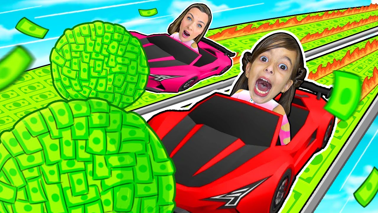 Quem fizer a maior BOLA DE DINHEIRO ganha!! Money Race roblox