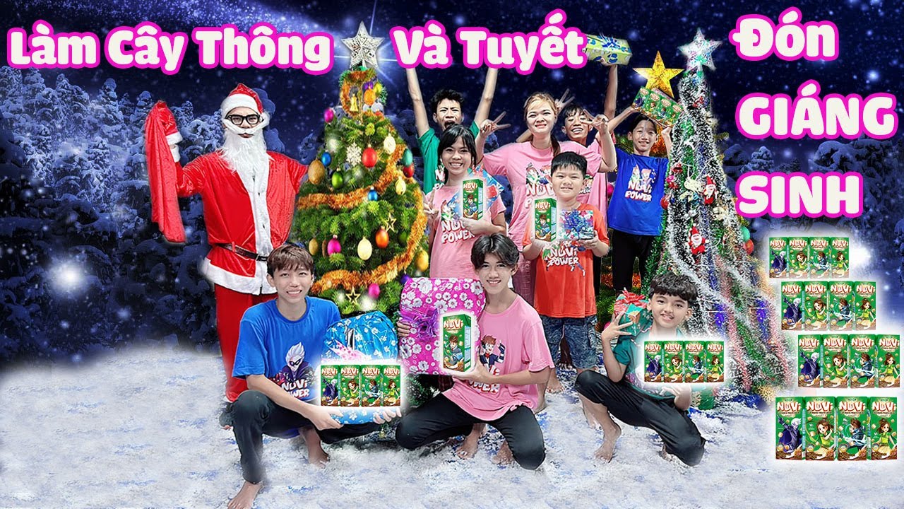 Thử Thách Làm Tuyết Và Cây Thông Noel Đón Giáng Sinh Cực Chill x NuVi [ Trang And Vinh ]