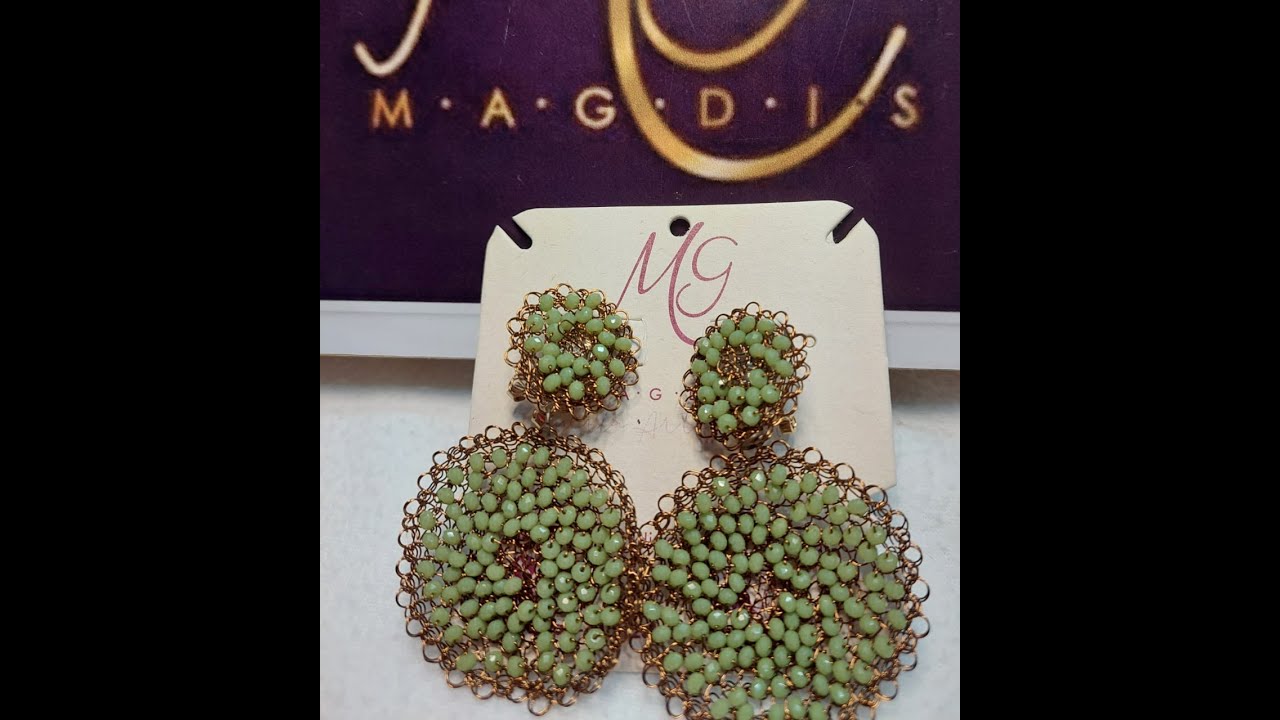aretes punto peruano con muranos