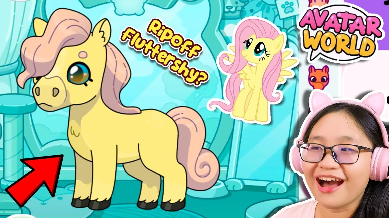 I made Fluttershy in Avatar World! - Avatar World Horse Maker Update