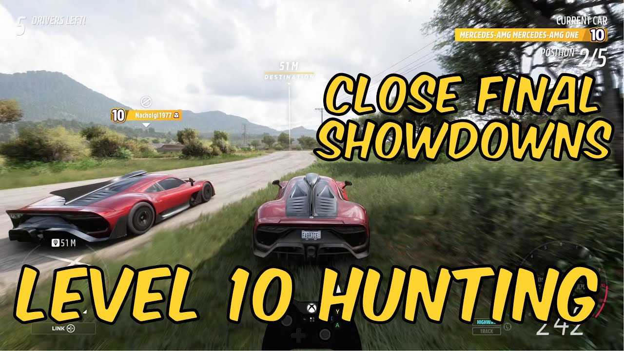 Close final showdowns and level 10 hunting - Forza Horizon 5 Eliminator