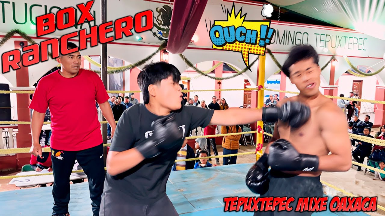 La primer masacre del torneo en el Box Ranchero de Tepuxtepec Mixe Oaxaca El Monky V.S El León 💯🥊💥