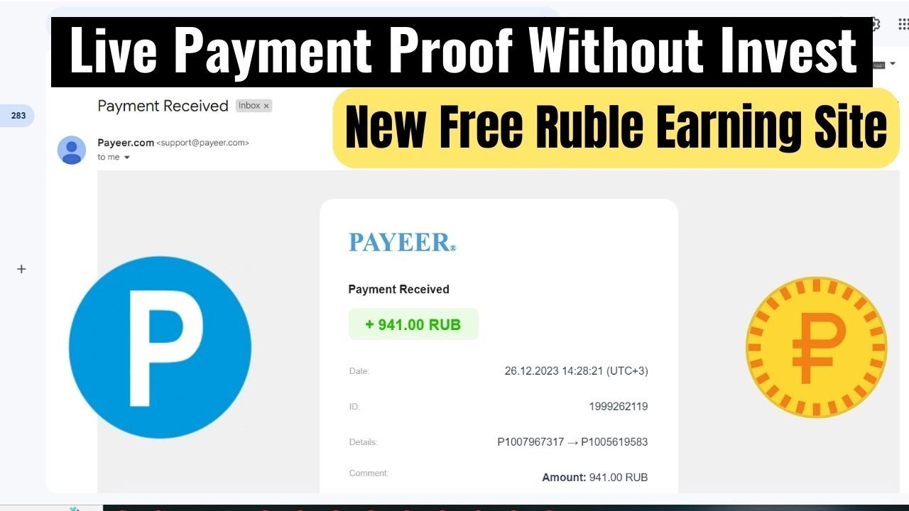 Ruble Earning Sites Today || Russian income site 2023 | russian earning site