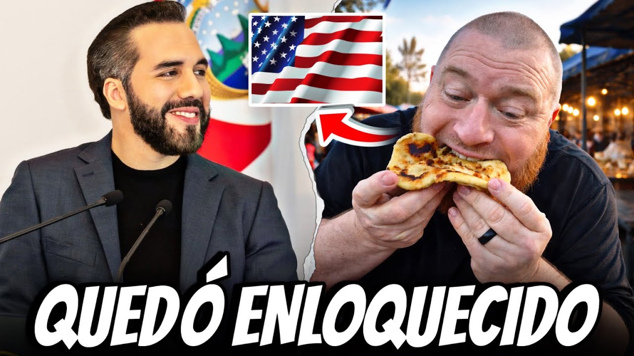 AMERICANO Visita El Salvador y queda ENLOQUECIDO con las “PUPUSAS” Así reaccionó🤯