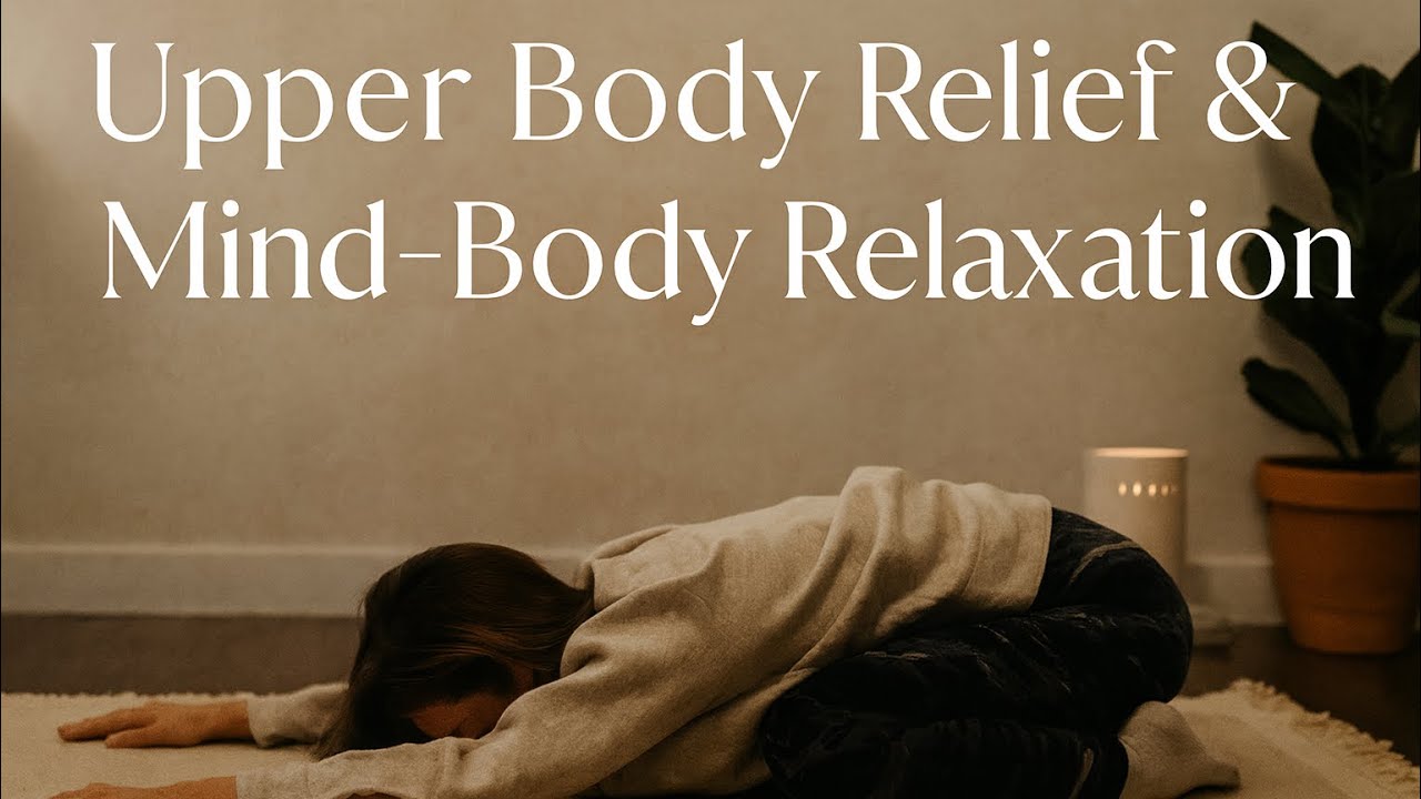 Yoga for Upper Back Pain Relief + Guided Meditation to Relax Your Mind & Body ✨